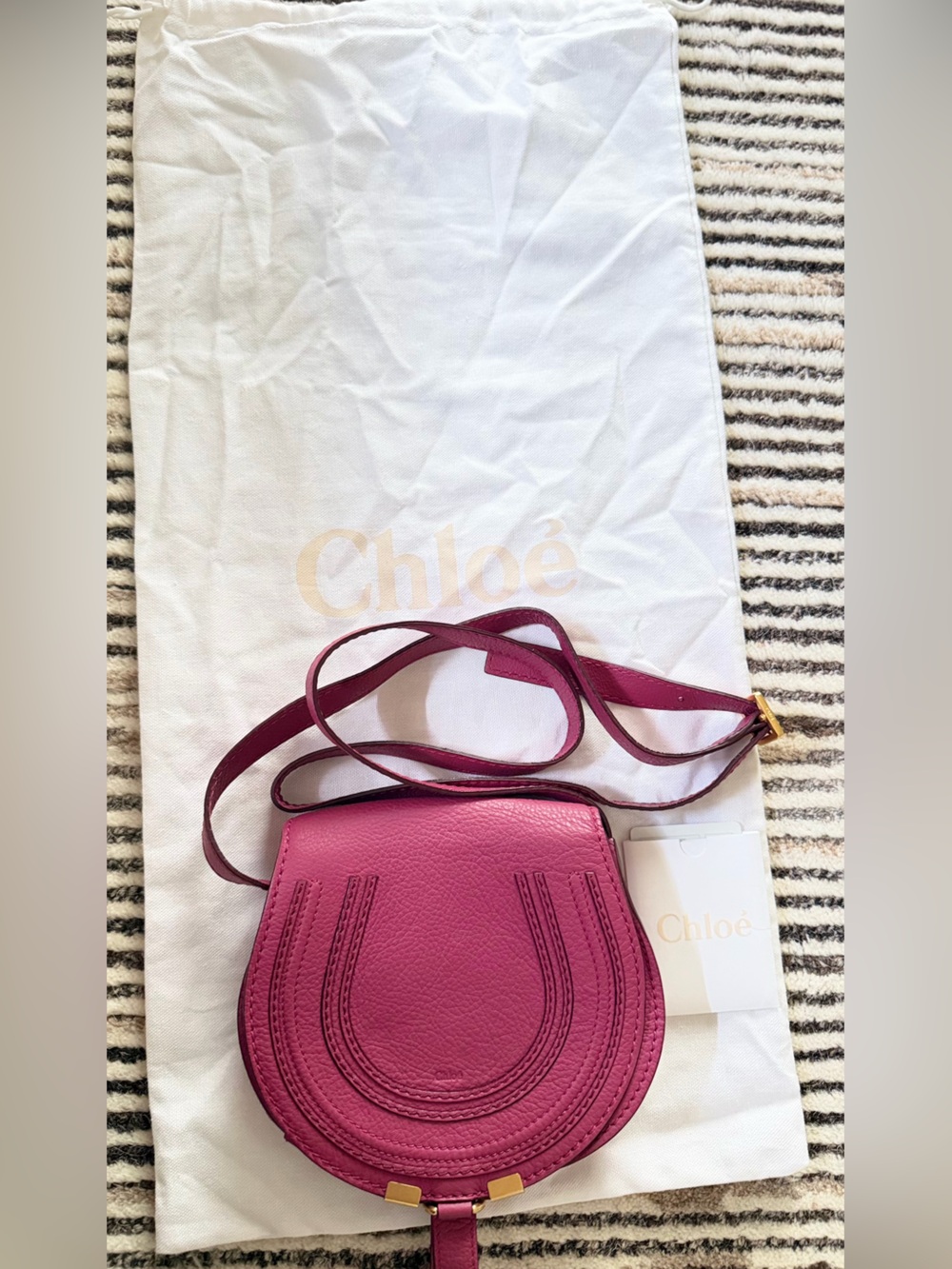NWT Chloé Marcie Mini Crossbody in Fuchsia